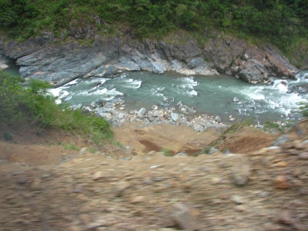 View from the bus on the road from Bontoc to Tinglayan