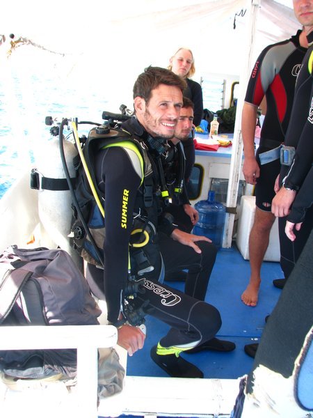 Dale in his diving gear