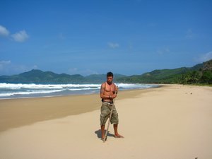 Dale on the Bucana deserted beach