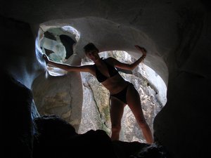 Sophie in Cudugnon cave