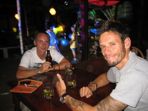 Dale & Dominic in the nice bar garden