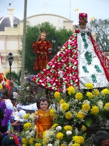 Snr. Santo Nino figures on parade