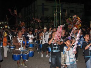 Festival parade at night
