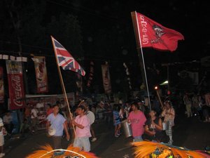 British flag in the parade