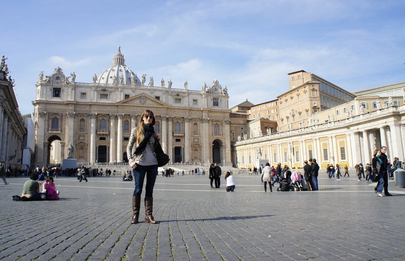 Sophie at St Peters Basillica