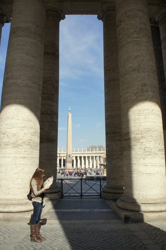 Sophie at St Peters Basillica