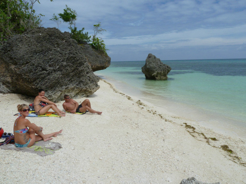 Relaxing on Kagusua Beach