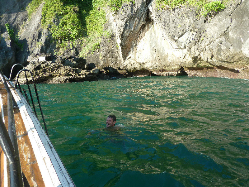Swimming at Emerald Cave