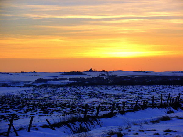 Sunset Over Aberdeenshire Snowfields