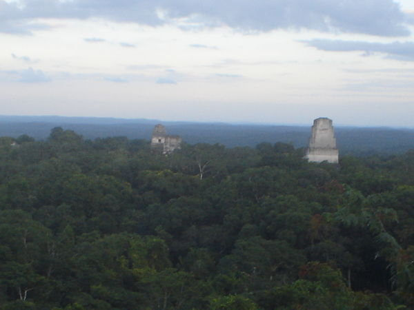 Tikal....Temple 4 and the Plaza to the left