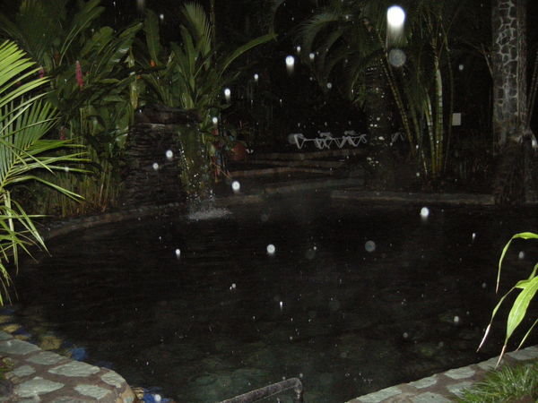 Hot spring in the dark!