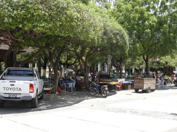 The main leafy plaza