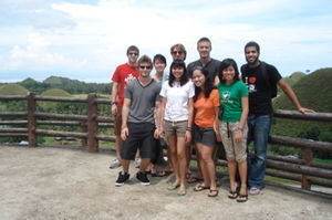 Posing with some Philipinas on top of Sagbayan peak in front of the Chocolate Hills