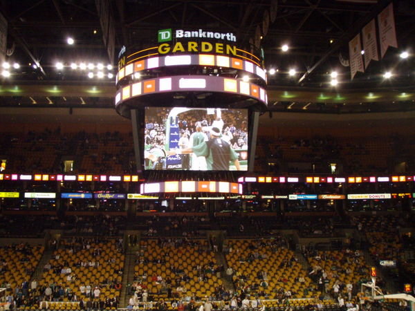 Big Screen at Basketball Game