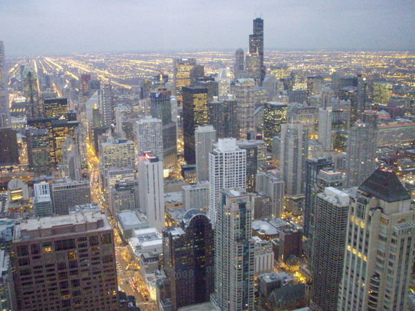 Chicago skyline from the Hancock Tower 