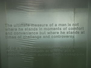 Part of the Luther King Jr memorial