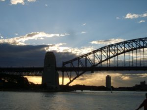 Sydney Harbor Bridge at sunset