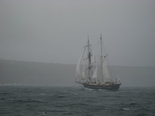 Barco de vela en la bahía de Sídney