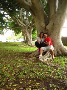 La pareja bajo el árbol