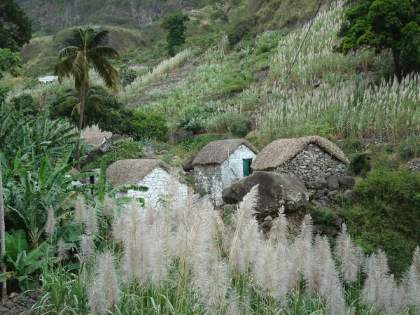 Huts on Santo Antaõ