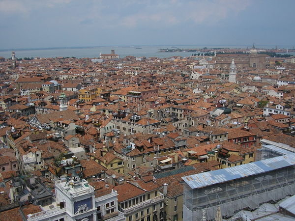 View of Venice from the top of the bell tower