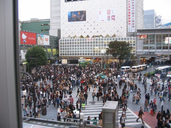 The infamous Shibuya Crossing