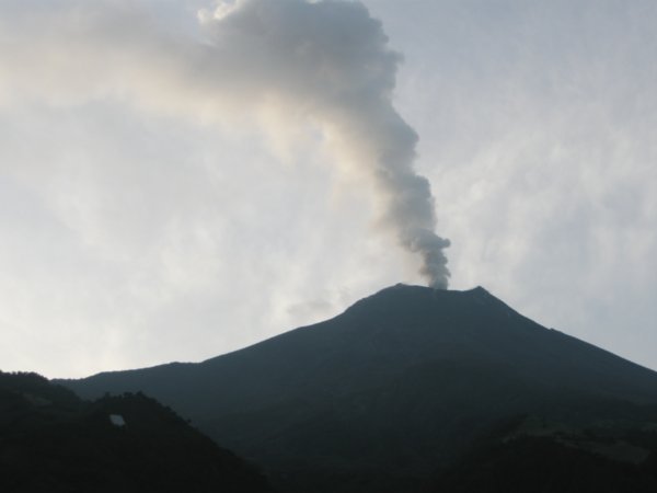 Active volcano (from a distance)