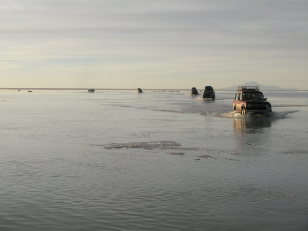 Crossing salt lake