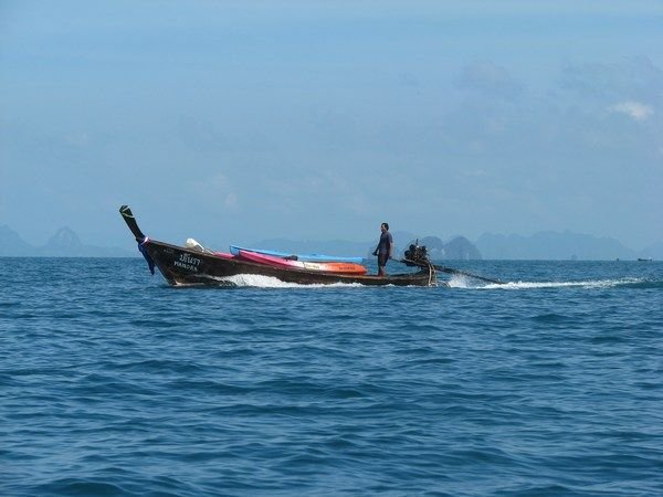 The longtail boat we took to Railay