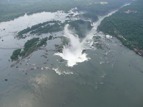 Iguazú falls from the air