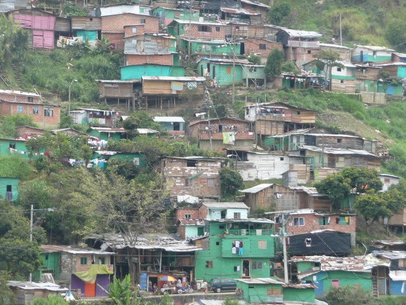 Sloppenwijk in Medellin