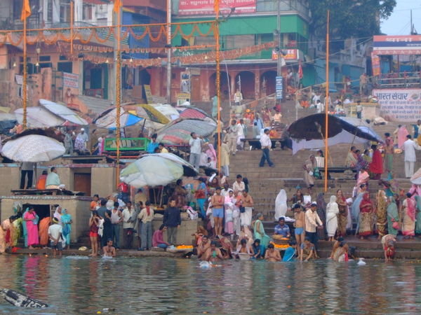 Boating past the Main Ghat