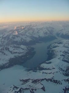 Flying above Alaska