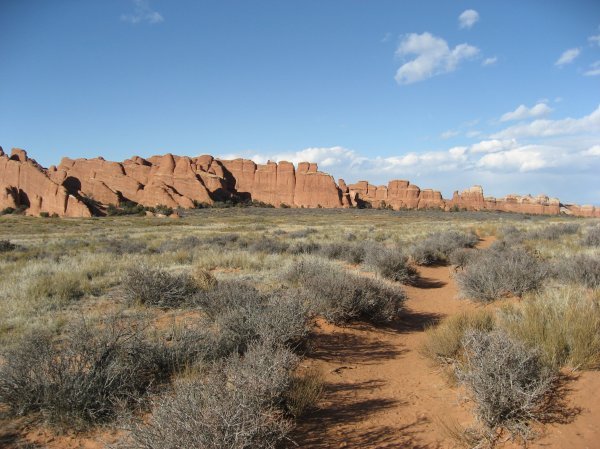 The trail out to Sand Dune Arch