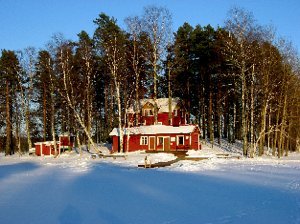 House on an island in Jyvaskyla