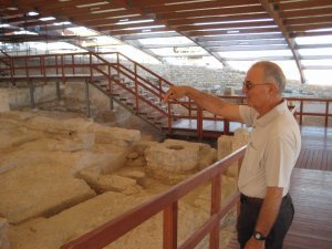 Theodora's Dad giving me a tour of Greek ruins outside of Limassol