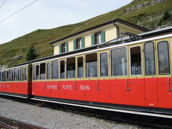 Train going up to the Junfrau region from Interlaken