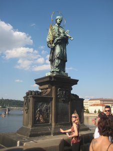 The one to rub for luck on Charles Bridge