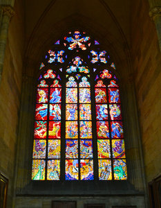 Window in St. Vitus Cathedral