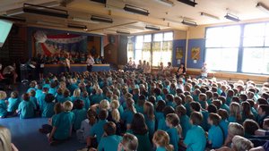 End of term assembly for Sumner School