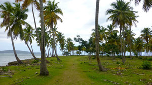 Pathway around the shore at Las Galeras beach