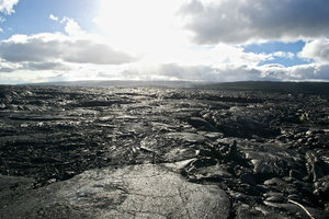 The result of lava flow