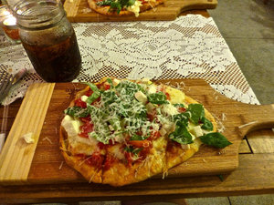 Margarita Pizza at the Strawberry Patch