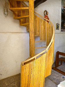 Staircase made of cactus at Church seen on Altiplano trip