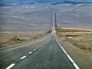 View of the open road outside San Pedro