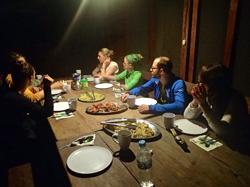 dinner at Bonanza Lodge