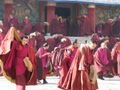 Monks after prayer