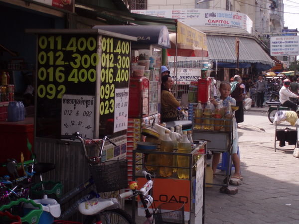 A petrol station in Phnom Pehn