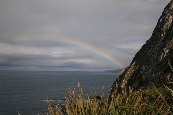 Rainbow over Nugget point