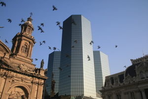 Santiago - the old,the new and the pigeons